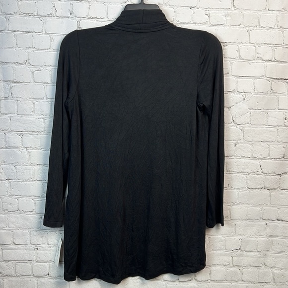 Style & Co Deep Black Open Front Knit Cardigan Size Small - Picture 5 of 5